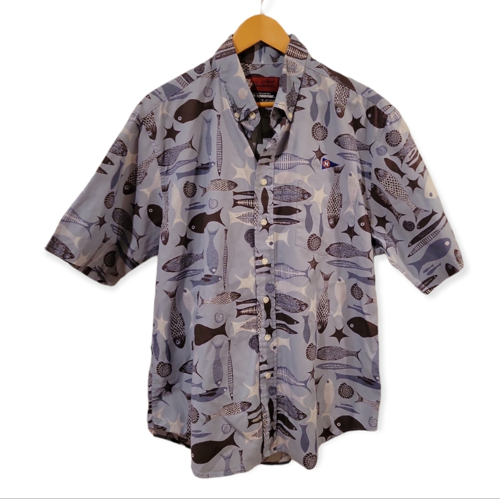 Alfred Shaheen for Reyn Spooner Button Down Polo Shirt XL